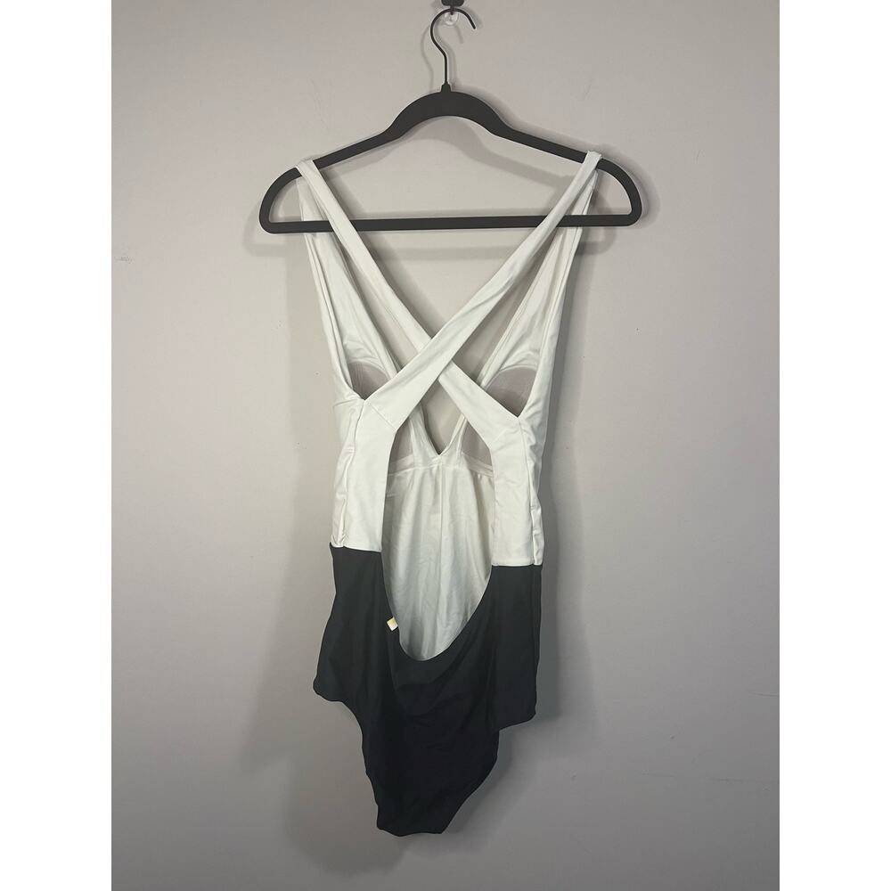 Summersalt Deep Dive Women's One-Piece Swimsuit White and Black sz. 14 - Picture 6 of 11